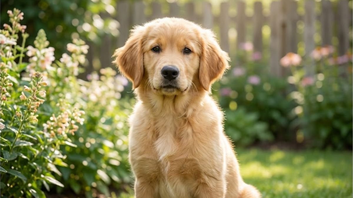 Golden Retriever puppy for the Golden Retriever weight guide