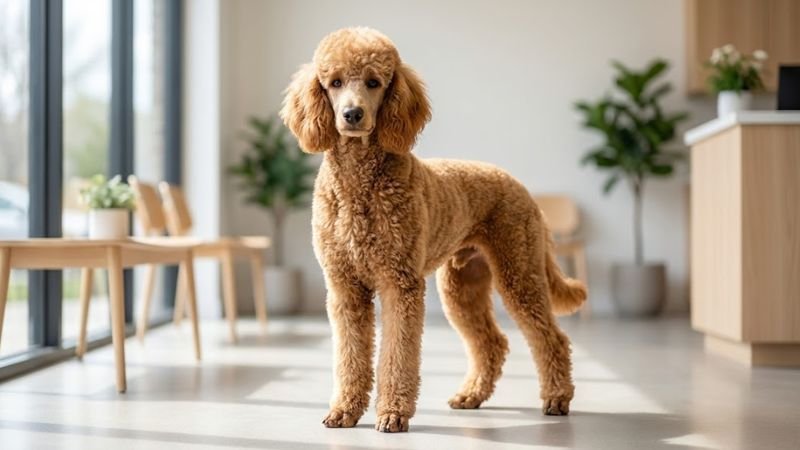 Standard Poodle puppy for the Standard Poodle weight guide